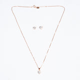 Heart Solitaire Pendant set in Rose Gold