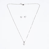 Heart Solitaire Pendant set in White Gold