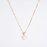 Heart Solitaire Pendant set in Rose Gold