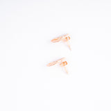 Trio Ring MOP Earrings in Rose Gold