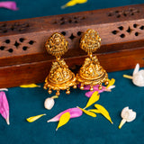 Deep Nakas Kamalakshi Jhumkas with Golden Balls in 24kt Gold Polish