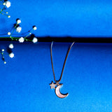 Moon to the stars Pendant and chain Rose Gold