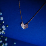 Heart of Hexagon pendant with chain in Rose Gold