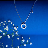 MOP Holacast Pendant and chain in White Gold