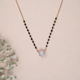 Elegant Rose Gold CZ Mangalsutra pendant