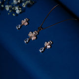 Hearts of Clover Pendant set in Rose Gold