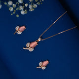 Flower Blossom earrings in Rose Gold