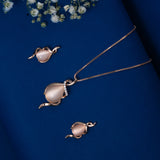 Cat Eye Enchantress Pendant set Rose Gold