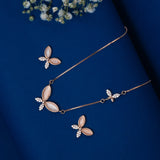 Way of the butterfly pendant set in Rose Gold