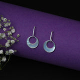 Sayonara Fashion half Moon shape with cz white gold Earings