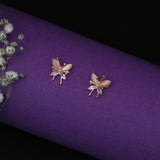 Dainty Butterfly Studds - Rose Gold