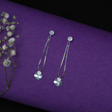 Floral Hangings in white Gold