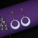 Milk White Ceramic with Errow Earings