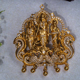 Deep Nakas Ramparivar Cz Studed Pendant 24kt Gold Polish