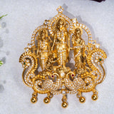 Deep Nakas Ramparivar Cz Studed Pendant 24kt Gold Polish