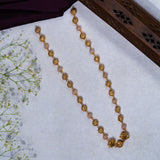 Pink Pumpkin stones Long Necklace 24 kt Gold Polish