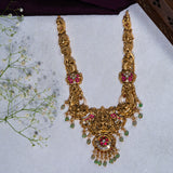 Deep Nakas Dhana Lakshmi Long Necklace 24kt Gold Polish