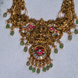 Deep Nakas Dhana Lakshmi Long Necklace 24kt Gold Polish