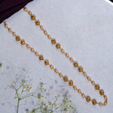 Deep Nakas With Pearls Chain 24kt Gold Polish