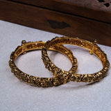 Deep Nakas Peacock 24kt Gold Plated Bangles