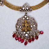 Lakshmi Victorian  Attiagi Short Necklace With Earrings 18kt Gold Polish