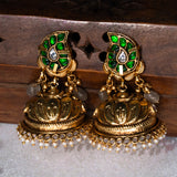 Mangao Kundan Deep Nakas Gold Plated Jhumkas