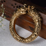 Deep Nakas Ancient Yazhi Animal Bracelet For Men in 24kt Gold Polish