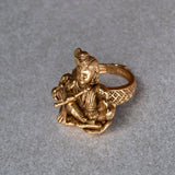 Deep Nakas Bala Krishna Ring 24kt Gold Polish