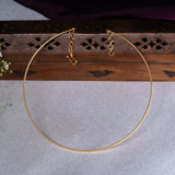 Plain Kante Necklace 24kt Gold Polish