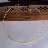 Plain Kante Necklace 24kt Gold Polish