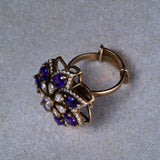 Purple Stone Studed With mossianite Victorian Ring