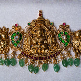 Deep Nakas Lakshmi With Polkis 24kt Gold Plated waistband/Vadiyanam