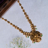 Deep Nakas Ganesha With Cz Studed Long Necklace in 24kt Gold Polish