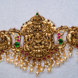 Mahalakshmi Deep Nakas With Polkis 24kt Gold Plated waistband/Vadiyanam