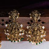 Dashavatara Necklace With Earrings in 24kt Gold polish