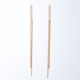 Rose Gold Cascading Chain Earrings