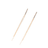 Rose Gold Cascading Chain Earrings