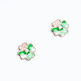 CZ Floral studs in Rose Gold
