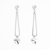 Floral Hangings in white Gold