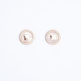 MOP Floral studs in Rose Gold