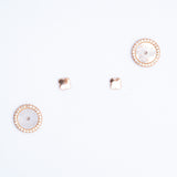 MOP Floral studs in Rose Gold