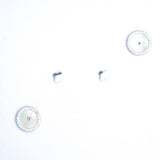 MOP Floral studs in White Gold