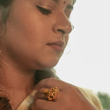 Deep Nakas Bala Krishna Ring 24kt Gold Polish