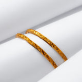 Socket churi Bangles size is 2.4 with 24kt Gold polished