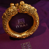 Deep Nakas Ancient Animal Bracelet For Men in 24kt Gold Polish