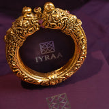 Deep Nakas Ancient Animal Bracelet For Men in 24kt Gold Polish