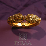 Deep Nakas Ancient Animal Bracelet For Men in 24kt Gold Polish