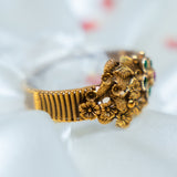 Deep Nakas Rajwadi Style Kundan Bangle With Likely Green and Pink Ruby 24kt Gold polished