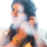 Deep Naka Flower With Mahalakshmi Bangles Kundan White And Red Ruby 24kt Gold polished