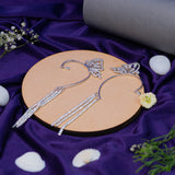 Butterfly Ear cuffs With 3 Layer Dangling's Sliver (4B)